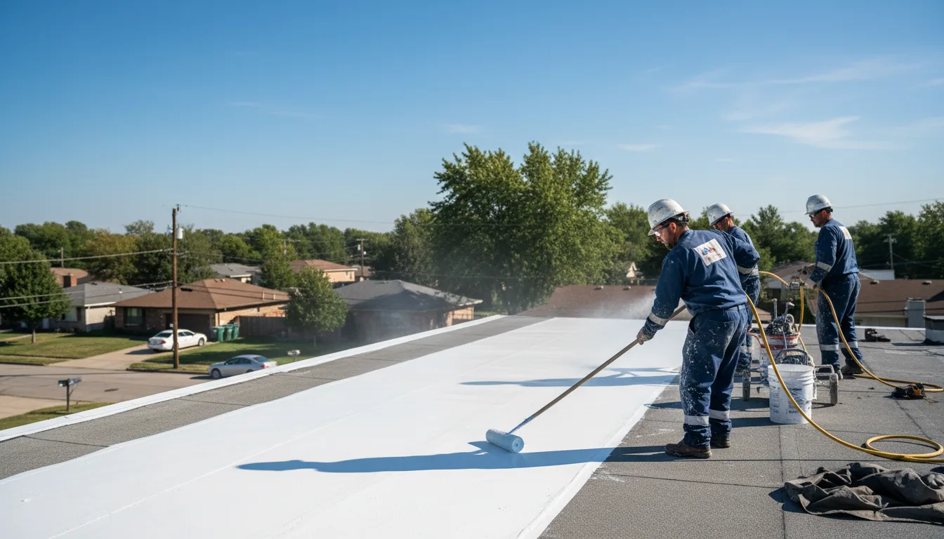 Commercial roof coating in Busby, MT near me